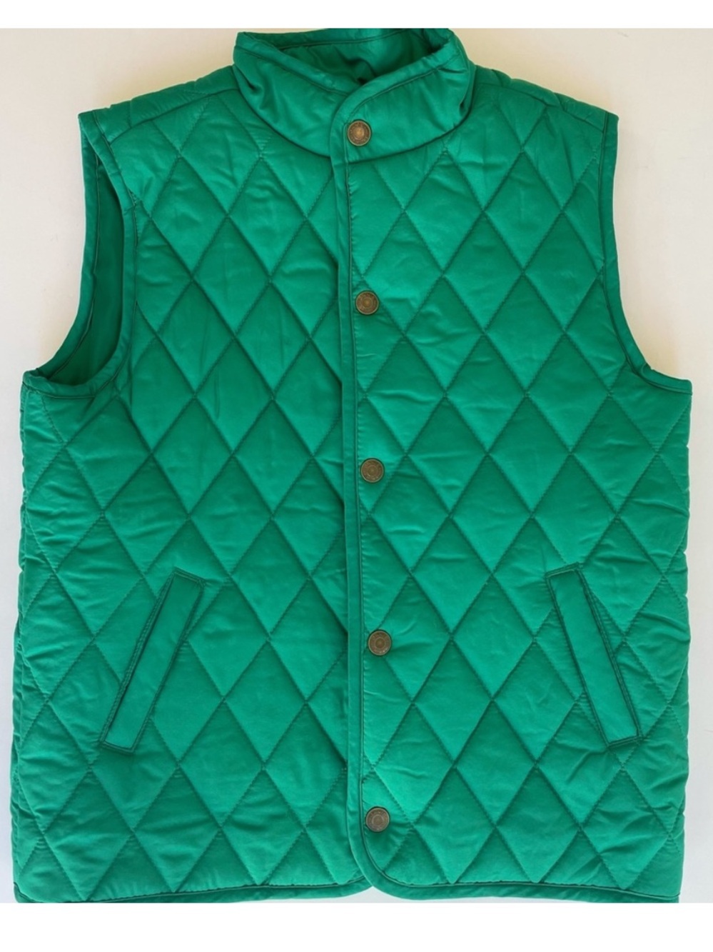 Janie & Jack Boys Kelly Green Quilted Holiday Christmas Vest Size 3T 4T 4